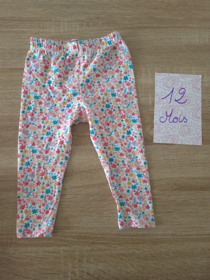 Legging fleuri 12 mois