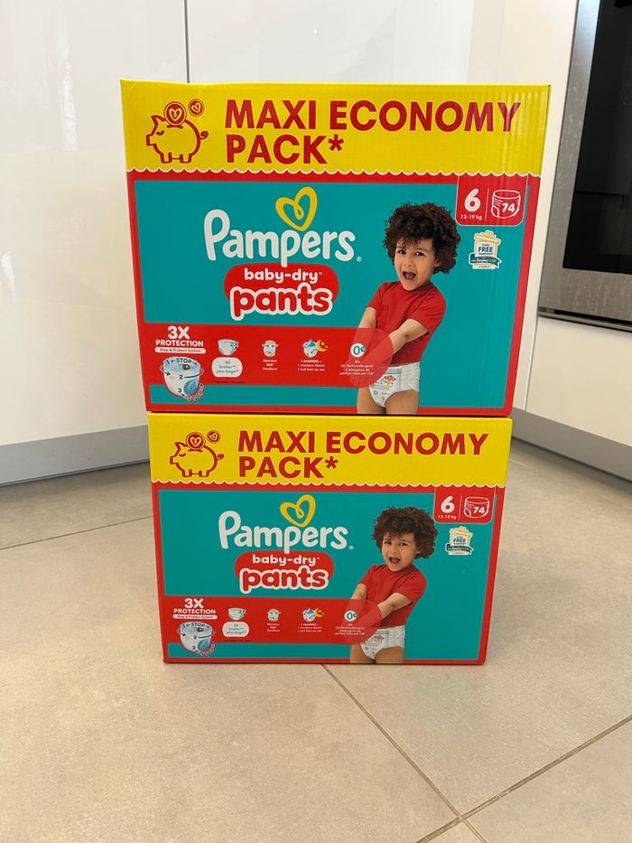 148 Couches Pampers Pants Baby Dry Taille 6 - photo numéro 1