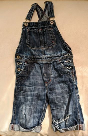 Salopette jean mixte 3-4 ans