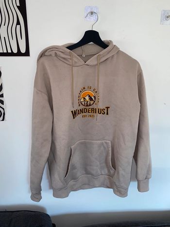 Sweat a capuche beige