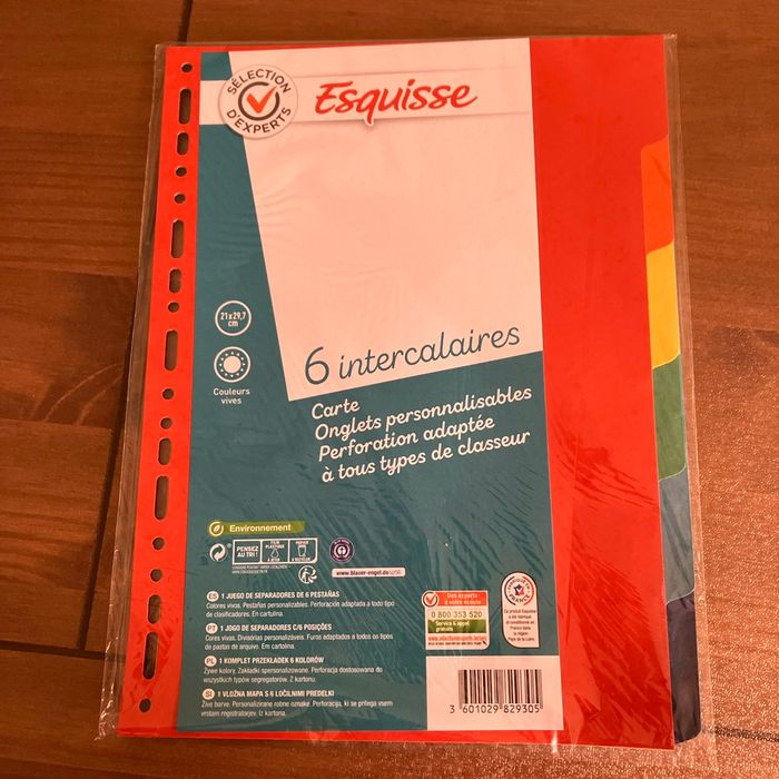 6 intercalaires