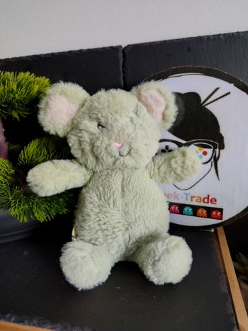 doudou peluche souris vert econimals gipsy rose Eco Animals Fourrure  DD003316