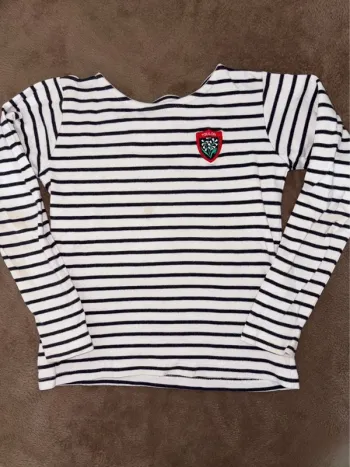 T-shirt marinière du Rugby club de Toulon RCT taille 7/8 ans en bon état