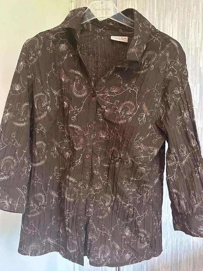 Chemise taille 46 marque canda • - photo numéro 3
