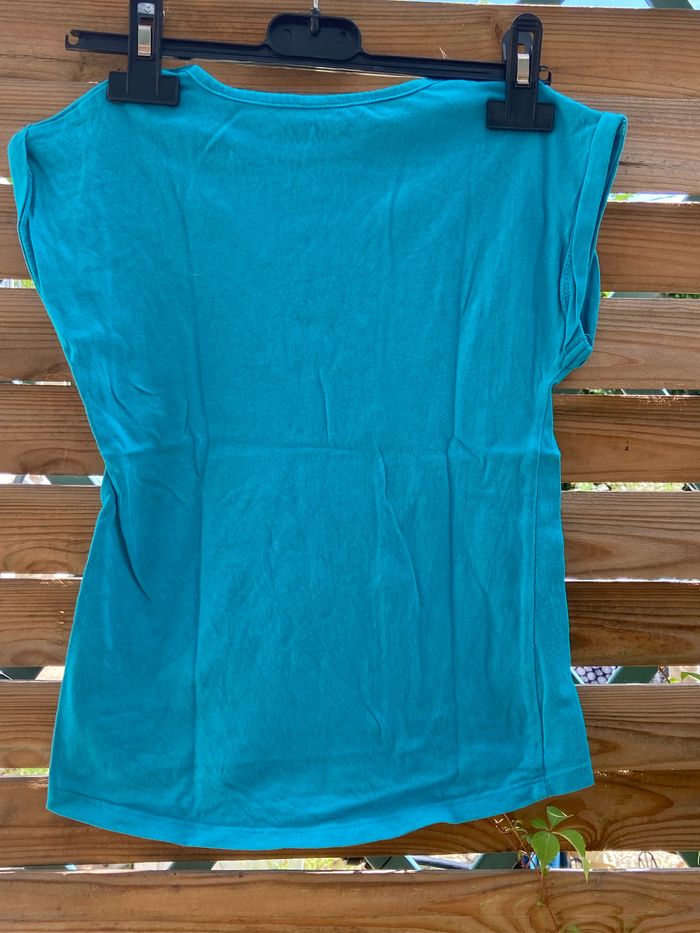 Tee-shirts bleu turquoise - photo numéro 2