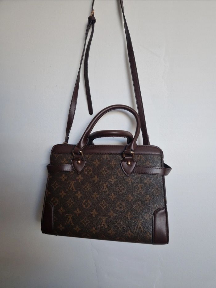 Sac à main marron avec bandoulière - photo numéro 2