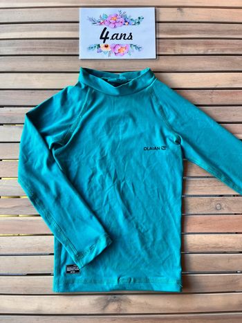 Teeshirt anti uv manches longues mixte 4 ans