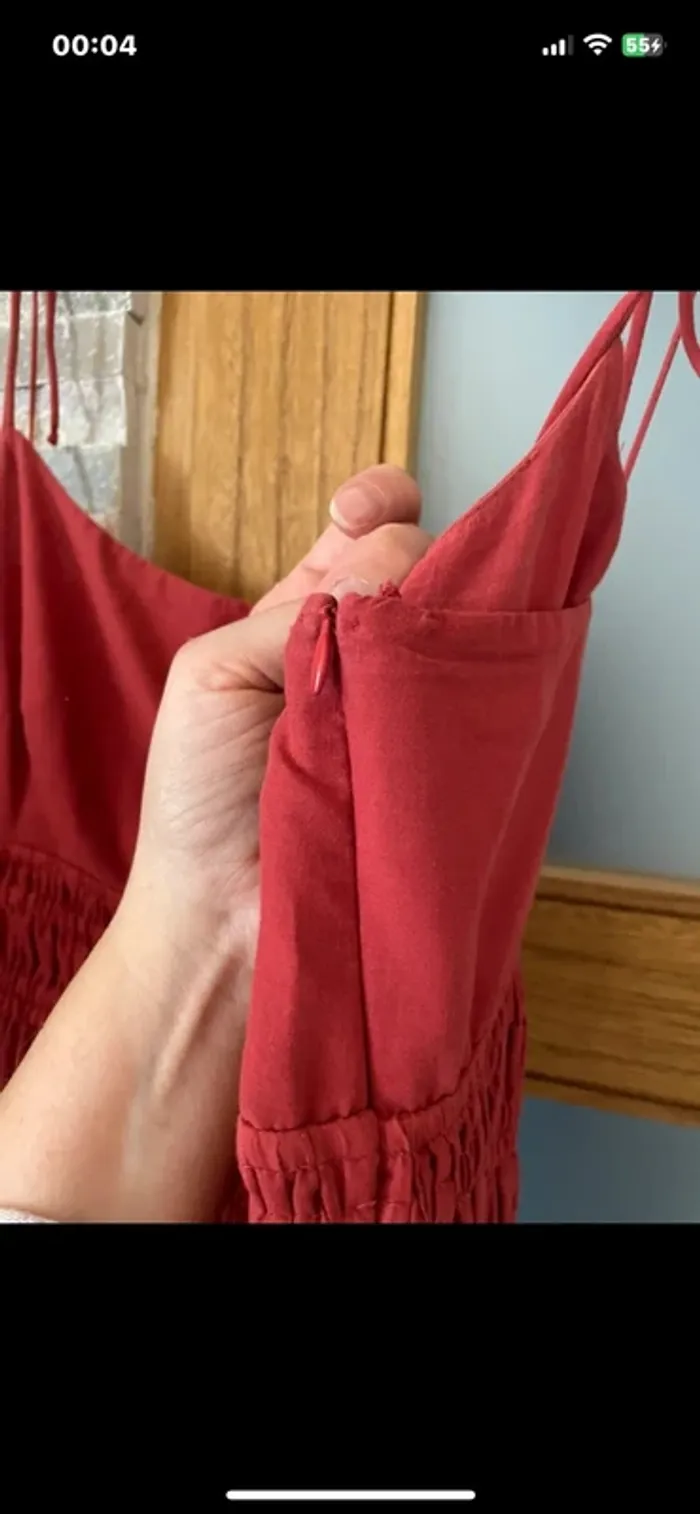 Robe longue été Zara couleur terracotta, taille XL - photo numéro 7
