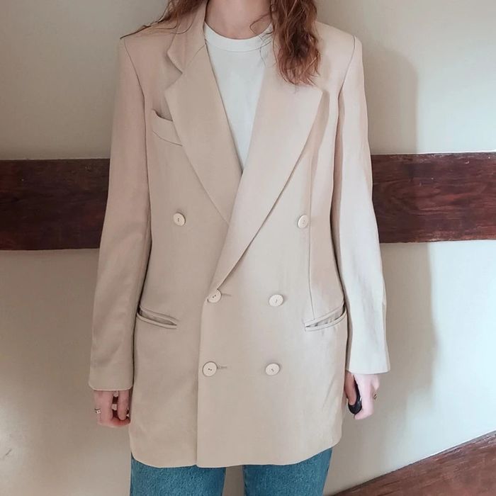 Veste blazer crème/beige laine Alain Chabason Paris - photo numéro 2