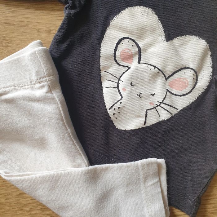 🩷 Ensemble tee-shirt ML legging 1 mois kiabi #emyfleury_1moisfille - photo numéro 3