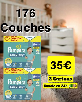 Couches Pampers Baby Dry Taille 5+ Neuf