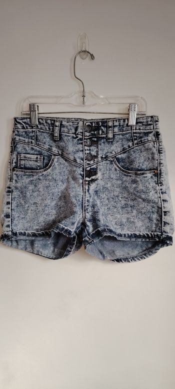 Short en jean délavé Denim Co. taille 36 – boutons apparents – 5 poches