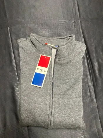 Veste sweat clique gris chine S