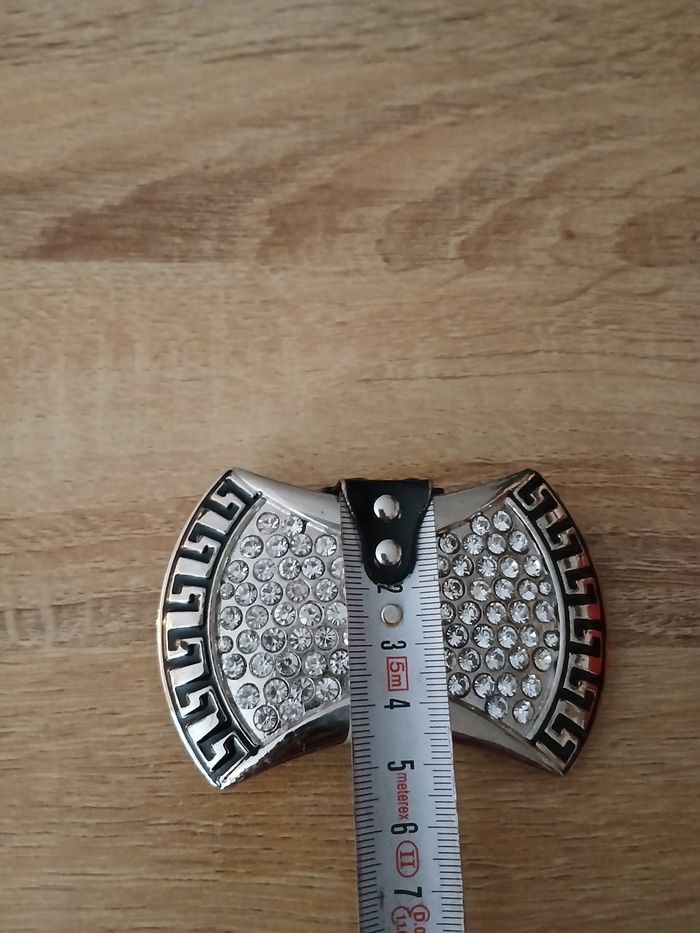 Boucle de ceinture strass et métal argenté - photo numéro 5