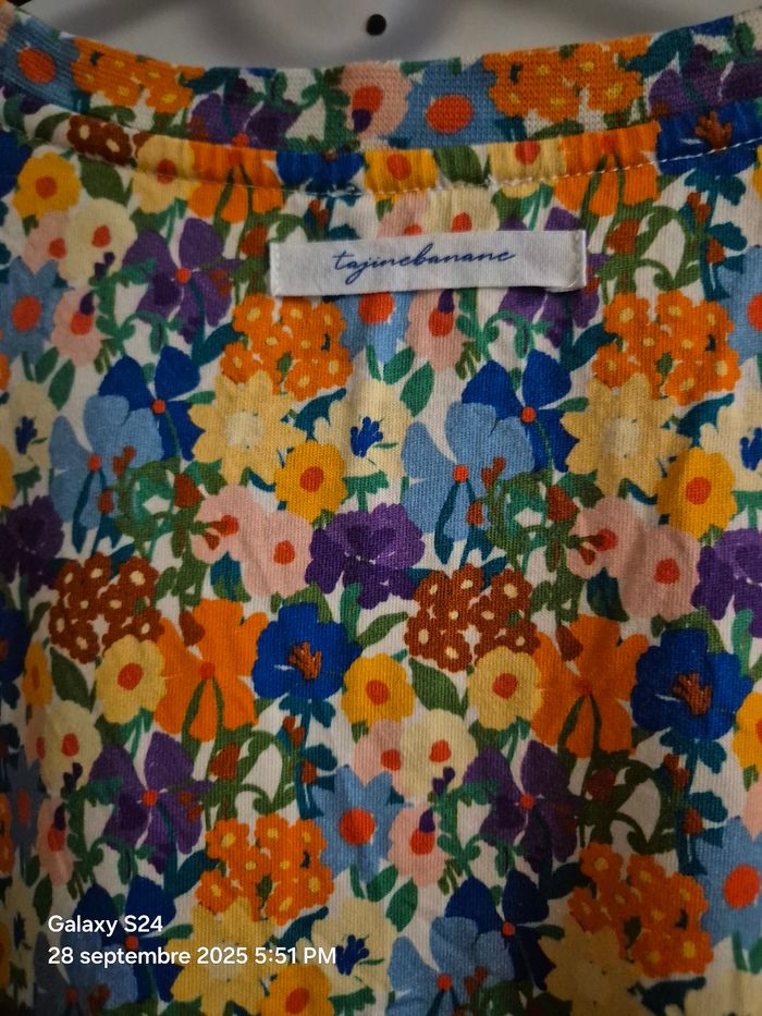 Top haut allaitement Tajine Banane taille L fleurs - photo numéro 3