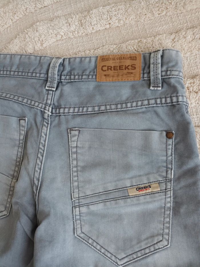 Short bermuda en jean gris Creeks 12 ans - photo numéro 4