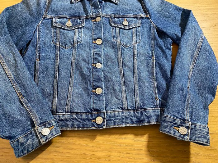 Zara Veste en jean bleu foncé Taille L/40 - photo numéro 3