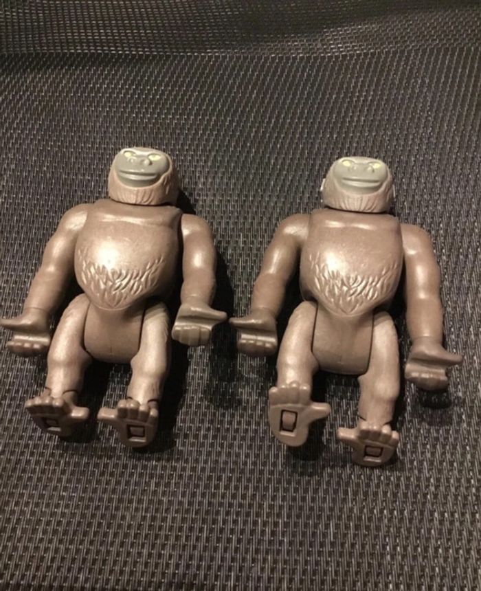 Playmobil lot 2 figurines singes Gorilles dos argenté Wiltopia très bon état comme neuf - photo numéro 5