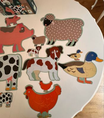 6 Puzzles maxi géant Honoré & ses amis Djeco