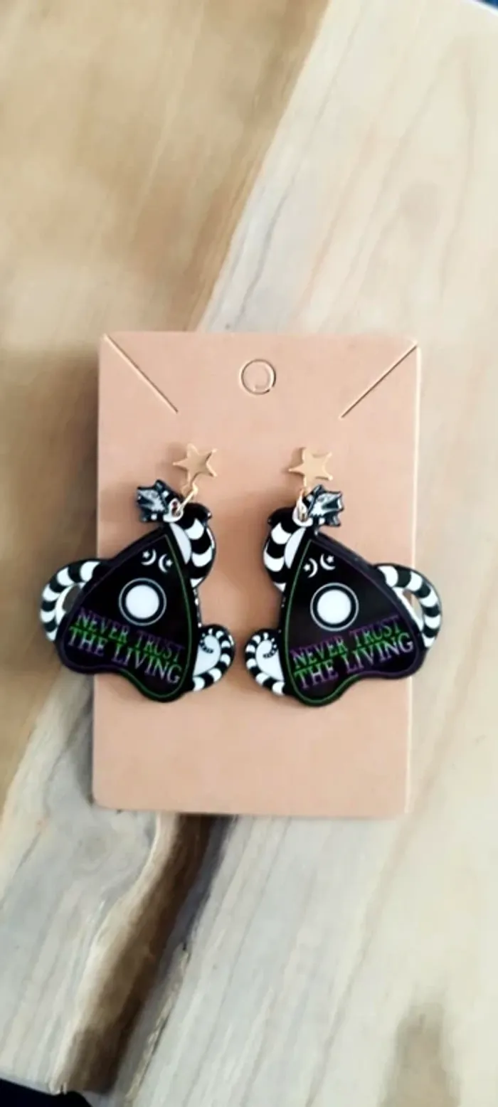 Boucles d'oreilles Beetlejuice Ouija - photo numéro 2