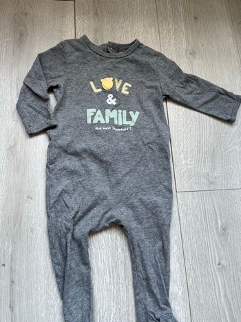 Pyjama gris Kiabi 12 mois