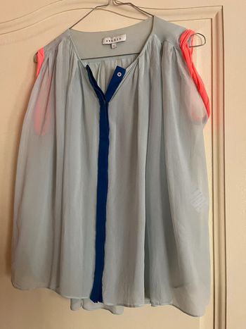 Blouse soie sandro pastel