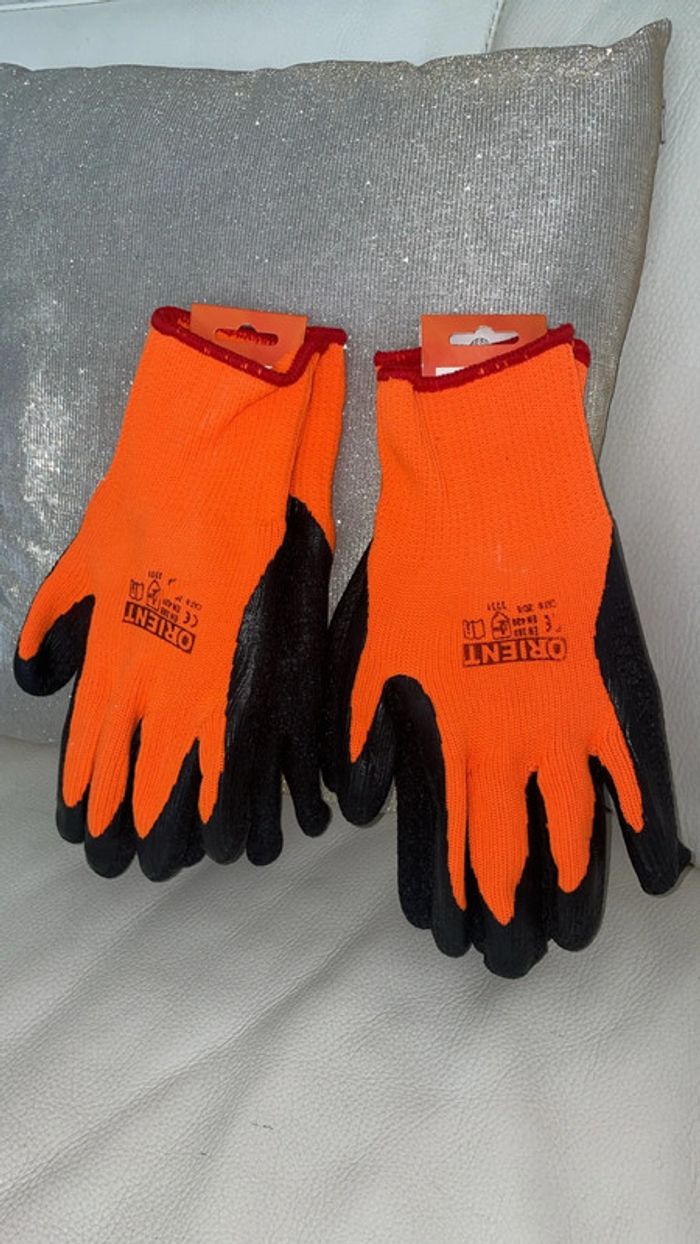 Lot de 2 Paires de Gants de Travail / Gants de Jardinage Orient Neufs - - photo numéro 3