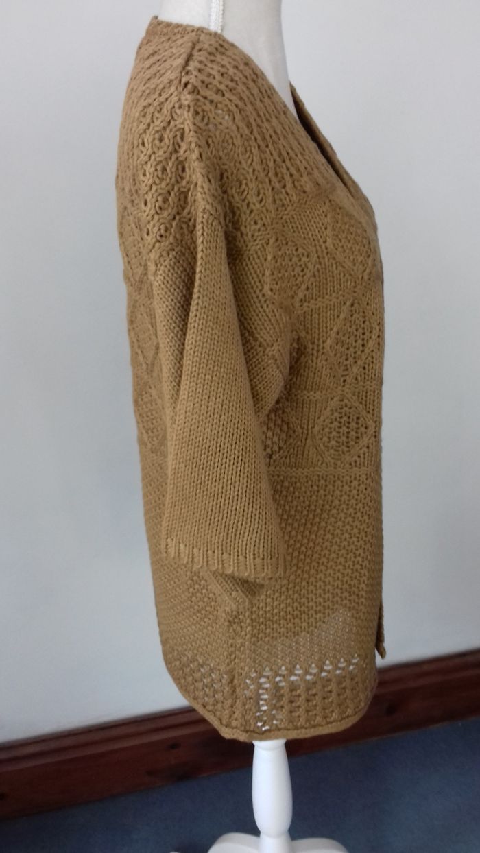 Gilet camel maille fantaisie - Kiabi - T. L/XL - photo numéro 4