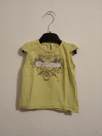 tee shirt vert anis Oxbow fille 2 ans