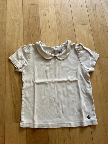 T-shirt Petit Bateau col Claudine 5 ans