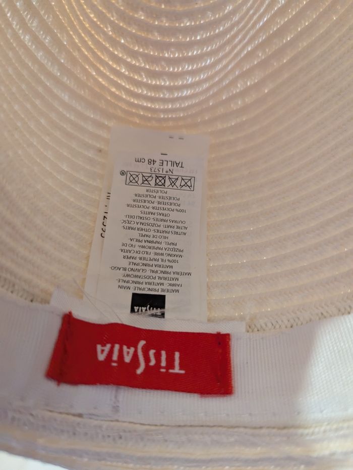 Chapeau enfant blanc tissaia 48 cm - photo numéro 3
