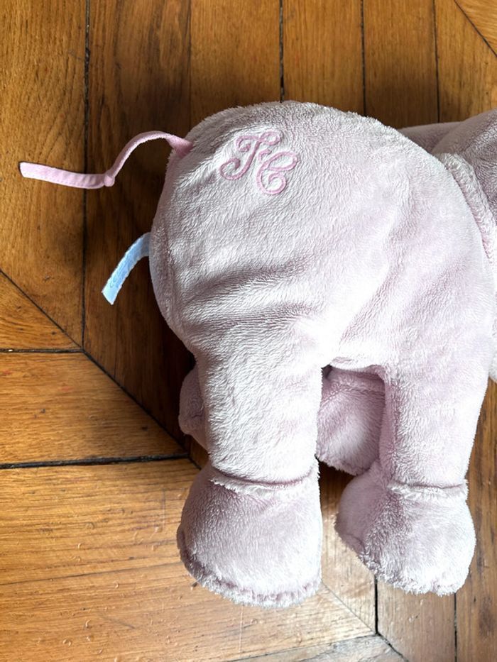 Peluche Ferdinand l'éléphant Rose (25 cm) Tartine et chocolat - photo numéro 7