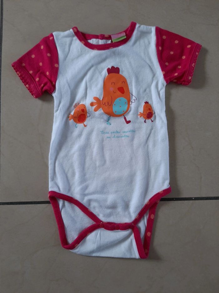 Body manches courtes fille 12 mois