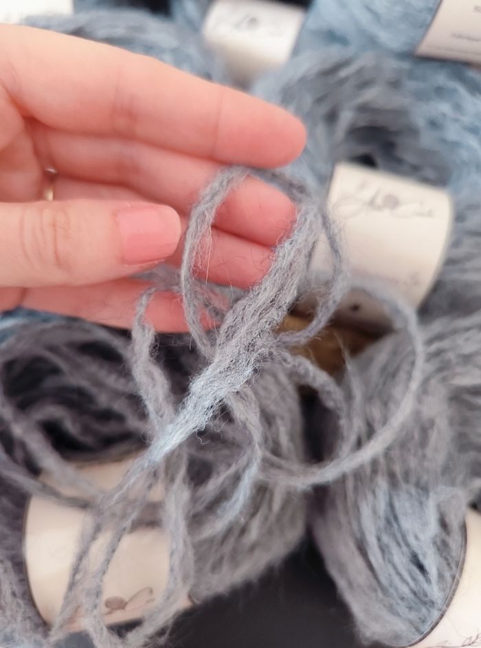 Lot de 10 pelotes mohair gris - photo numéro 4