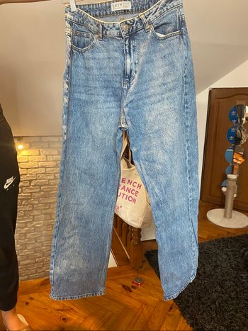 Jean mom bleu