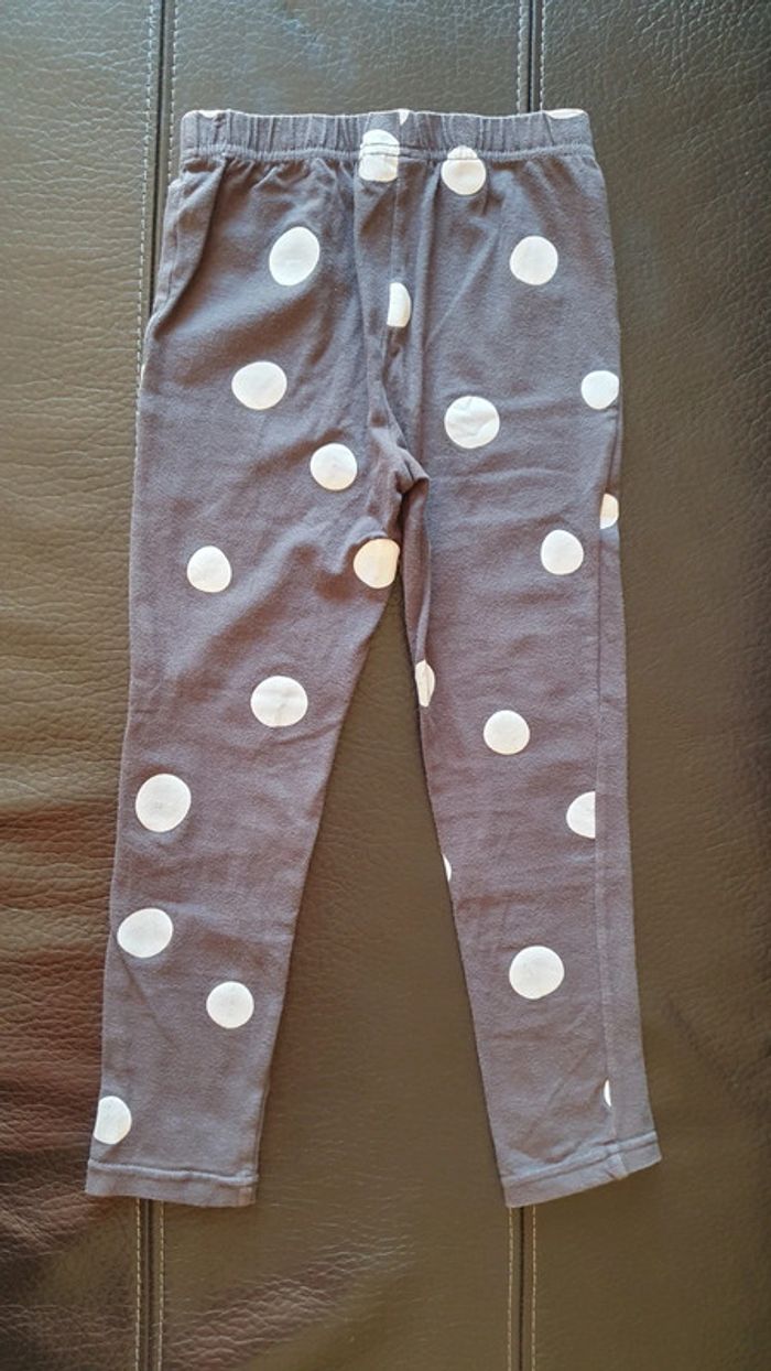 Legging gris à rond blanc - photo numéro 4
