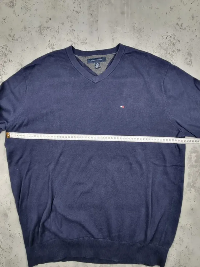 Pull col V Tommy Hilfiger bleu, XL Hommes - photo numéro 11