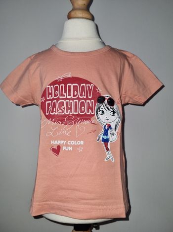 T-shirt orange Tissaia 4 ans