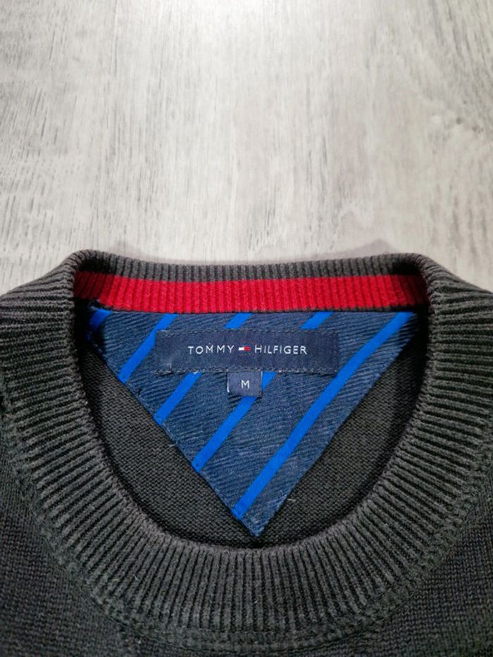 Pull Crewneck Tommy Hilfiger Noir Logo Brodé Taille M Homme - photo numéro 5