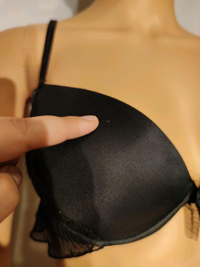 Soutien gorge à Coques Noir à froufrou _ T. 85B Eu / 70B Fr _ Darjeeling - photo numéro 7