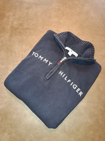 Pull 1/4 zip Tommy Hilfiger Bleu Taille L femme