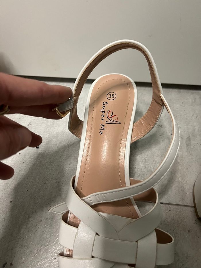 Sandales blanches Super Me 38 - photo numéro 4