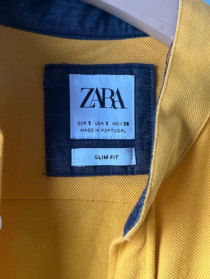 Polo à bouton Zara taille S slim fit en très bon état - photo numéro 3