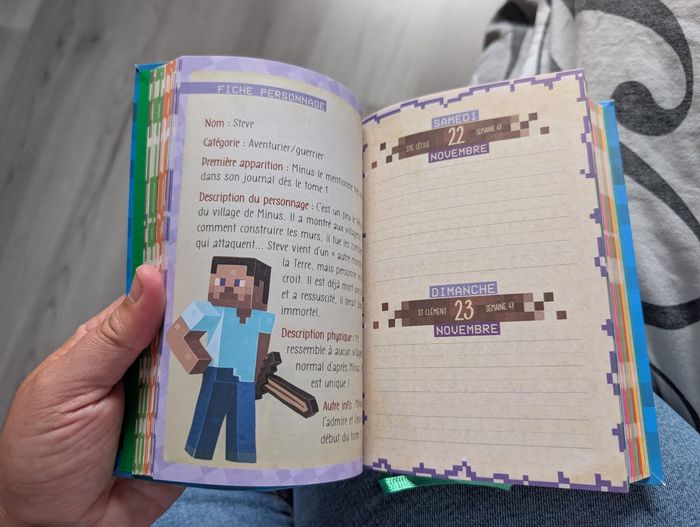 Agenda 2025-2026 Minecraft journal d'un noob - photo numéro 5