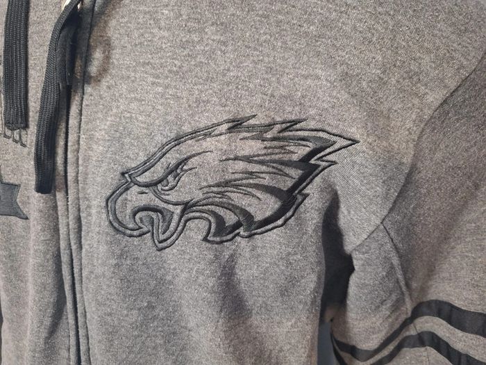 Veste epaisse à capuche nfl réversible homme / vert et gris taille L / brodé 244 - photo numéro 14