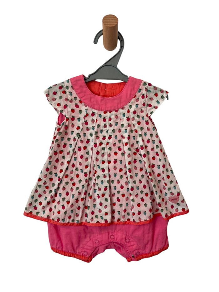 LOT / Ensemble Kenzo Kids imprimé fraises (combishort + cardigan) - 3 mois (60cm) - photo numéro 5