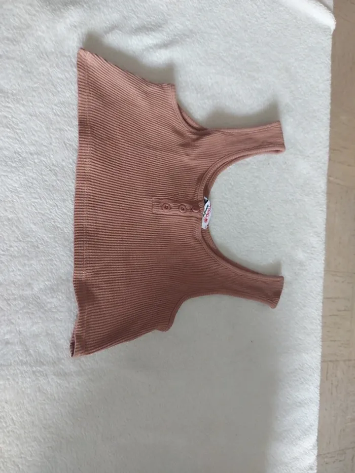Crop top marron