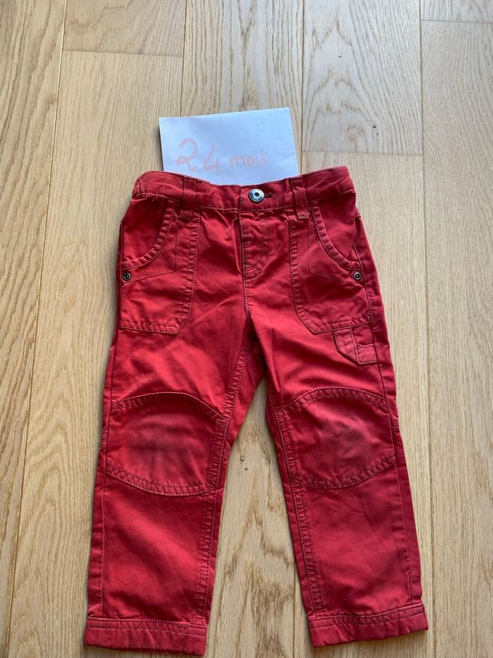 Jean rouge – Vertbaudet – 24 mois