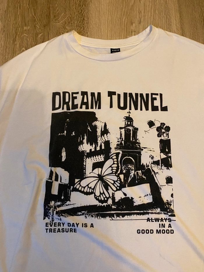 t-shirt blanc, à dessins noirs - photo numéro 5