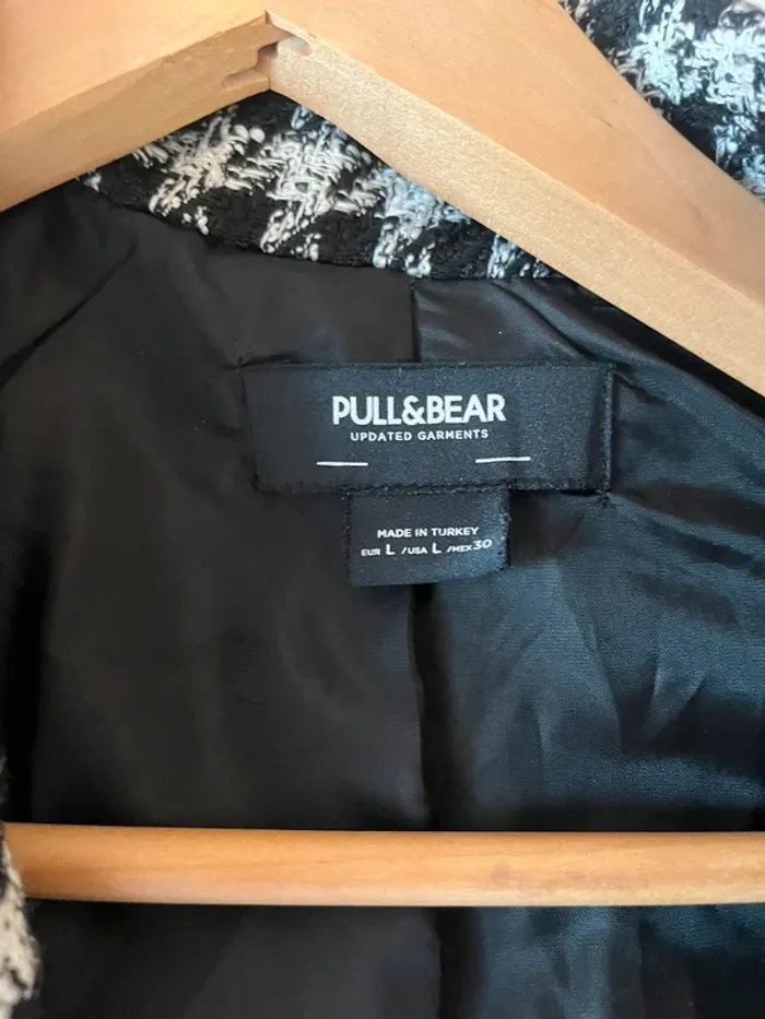 blazer pied de poule pull and bear - photo numéro 3